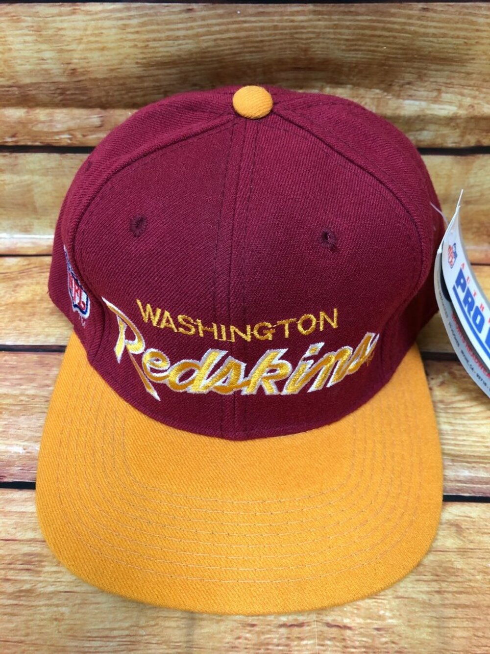 NWT NOS Vintage 7 1/8 Fitted Washington Redskins Sports Specialties Script Hat